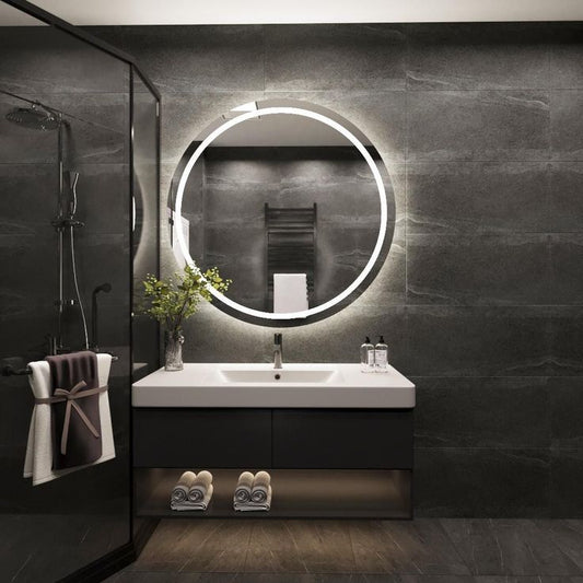 70x70 cm Oval LED Işıklı Dekoratif Ayna – Modern Tasarım